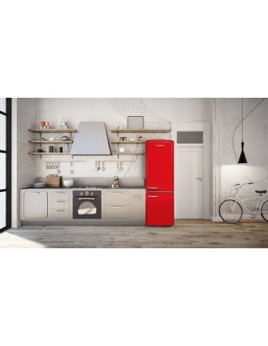Réfrigérateur-Congélateur CB255RRA++ Rouge RETRO 244L - FRIGELUX officiel